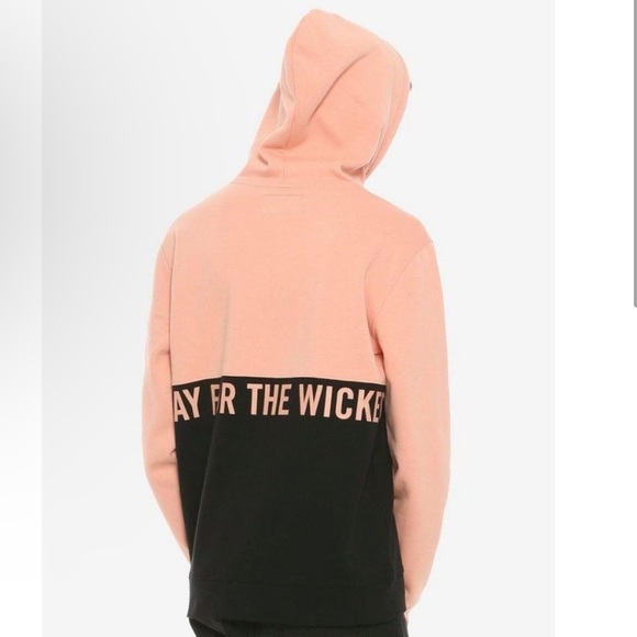 PANIC! AT THE DISCO Pray For the Wicked Color Block Band Hoodie Peach Black - Picture 4 of 11